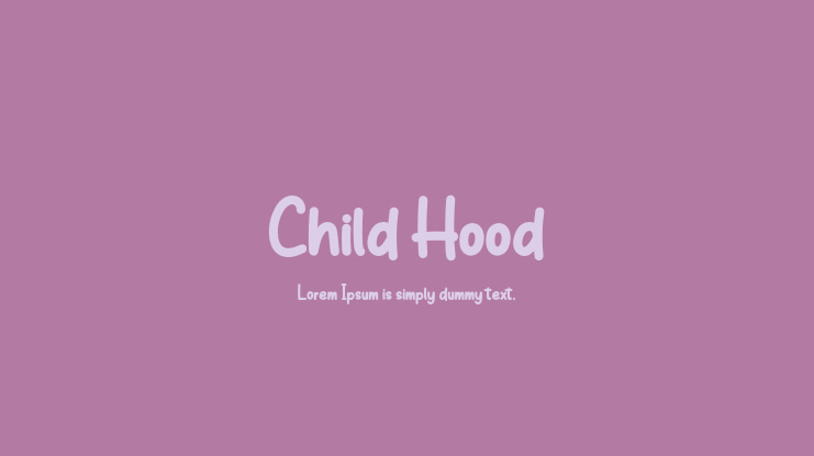 Child Hood Font