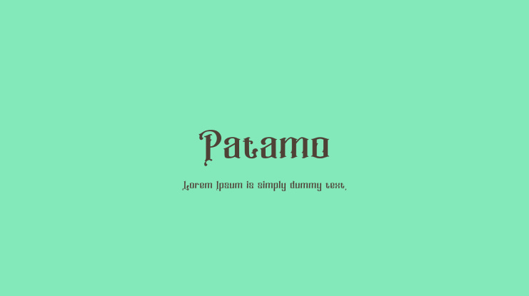 Patamo Font