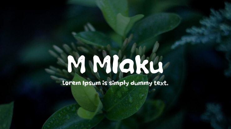 M Mlaku Font