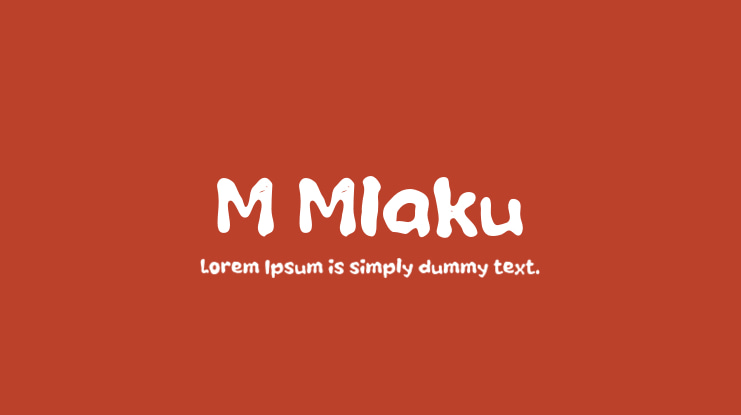 M Mlaku Font