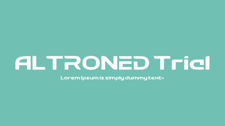 ALTRONED Trial Font