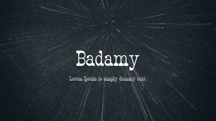 Badamy Font