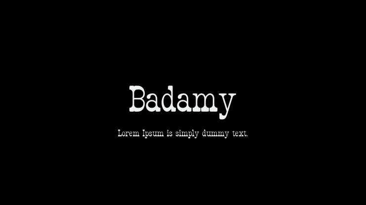 Badamy Font
