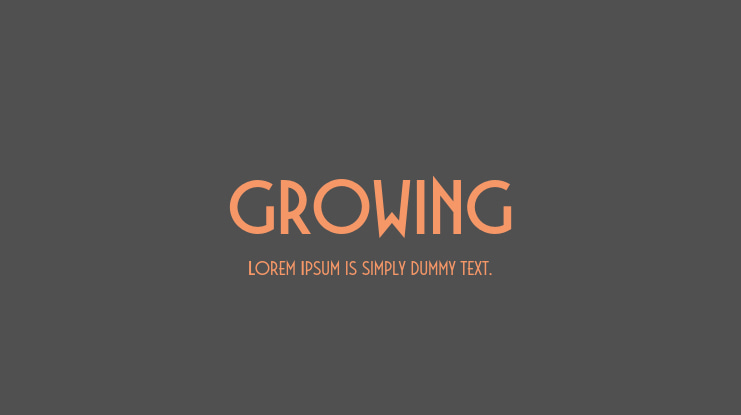 GROWING Font