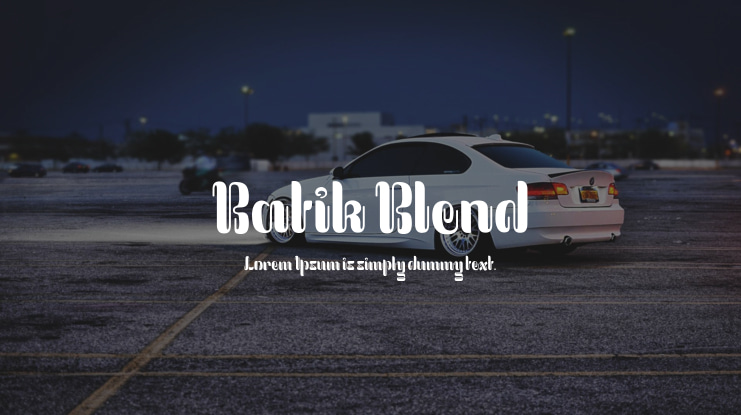 Batik Blend Font Family