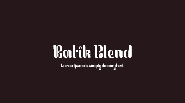 Batik Blend Font Family