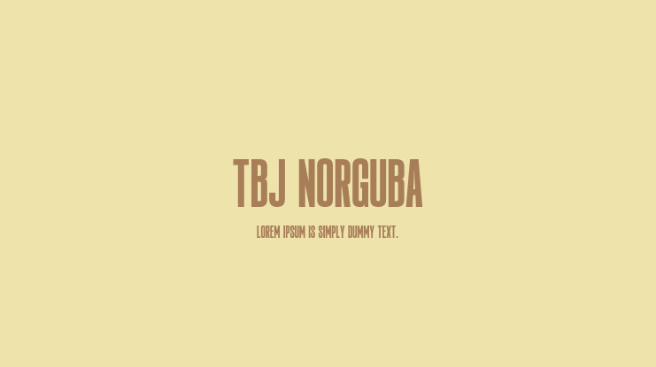 TBJ Norguba Font Family