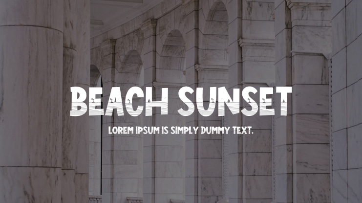Beach Sunset Font