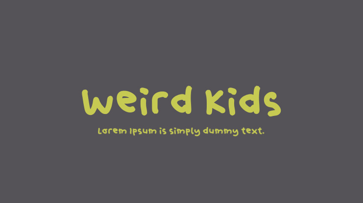 Weird Kids Font