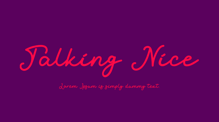 Talking Nice Font