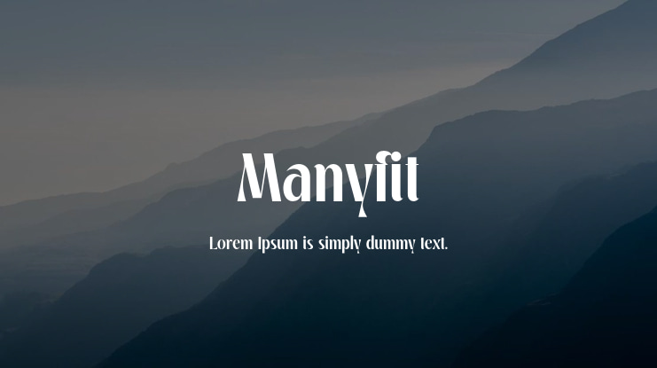 Manyfit Font