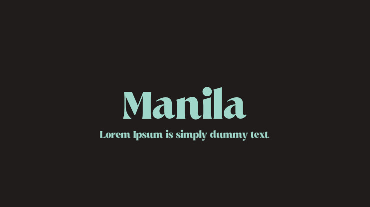Manila Font