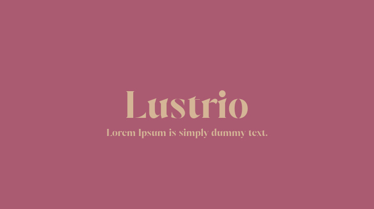 Lustrio Font