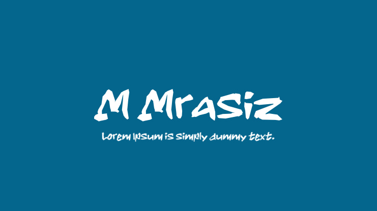 M Mrasiz Font