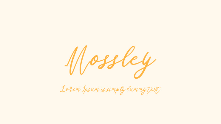 Mossley Font