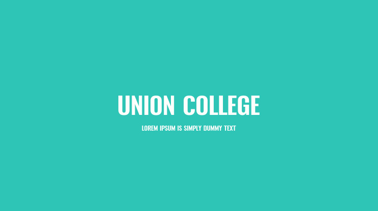 Union College 2 Font Family