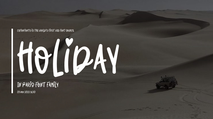 Holiday In Paris Font Family