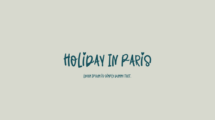 Holiday In Paris Font Family