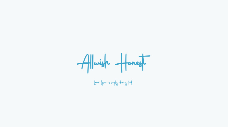 Allwish Honest Font