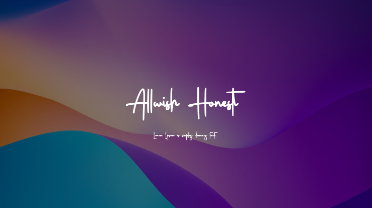 Allwish Honest Font
