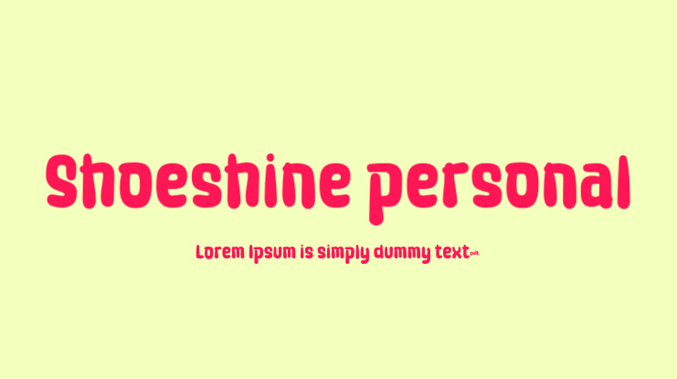 Shoeshine personal Font