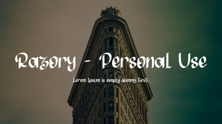 Razory - Personal Use Font