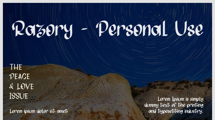 Razory - Personal Use Font
