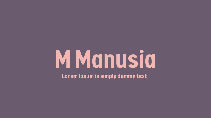 M Manusia Font