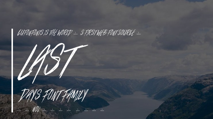 Last Days Font