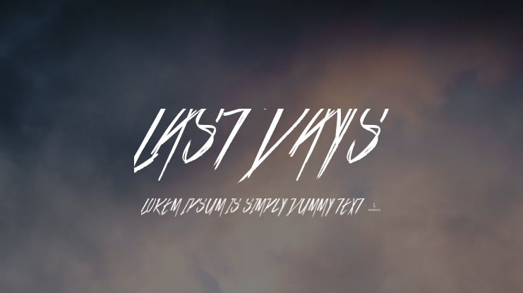 Last Days Font