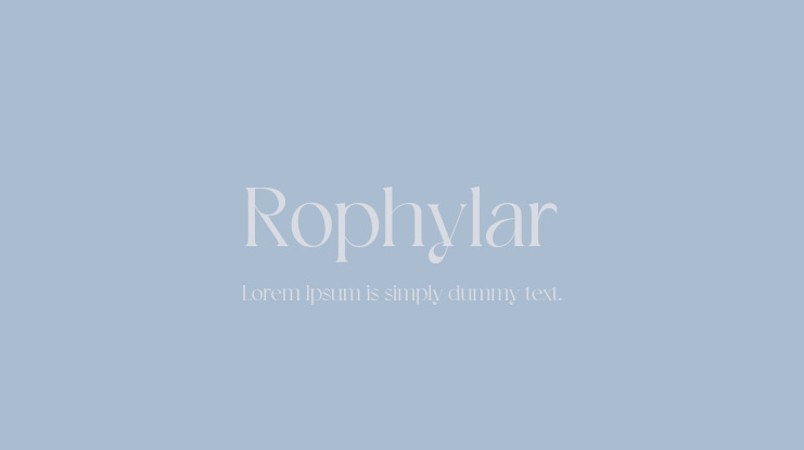 Rophylar Font