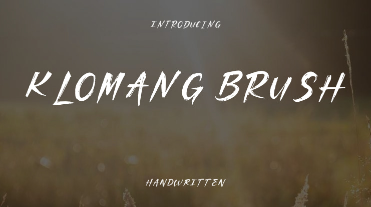 Klomang Brush Font