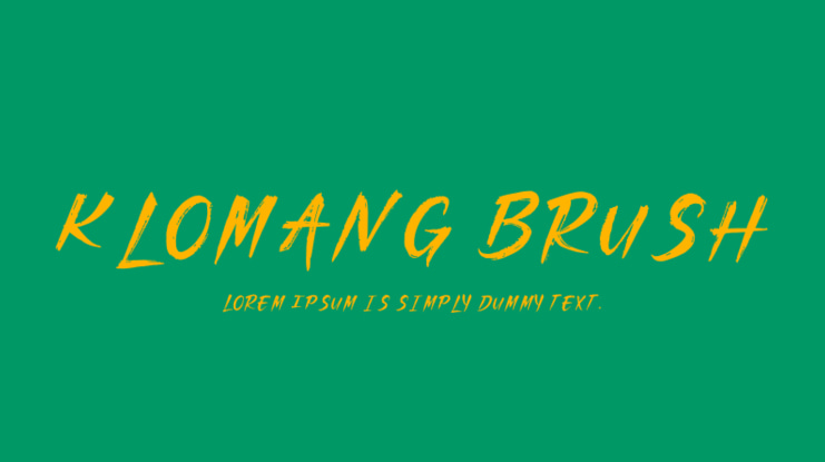 Klomang Brush Font