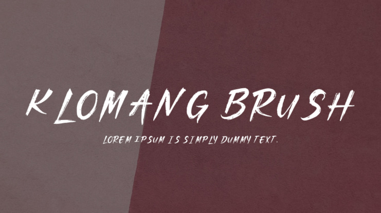 Klomang Brush Font