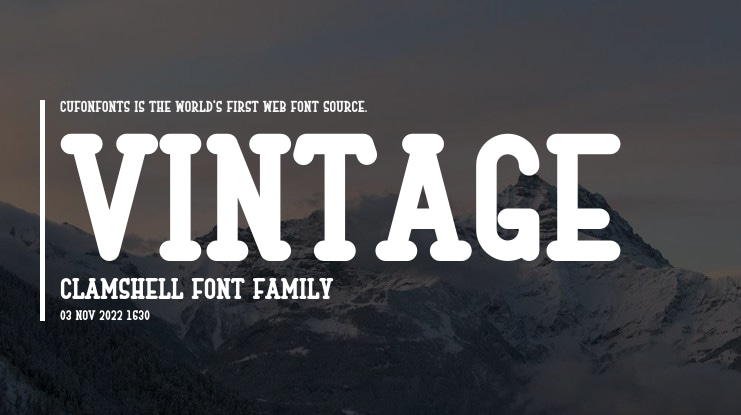 Vintage Clamshell Font