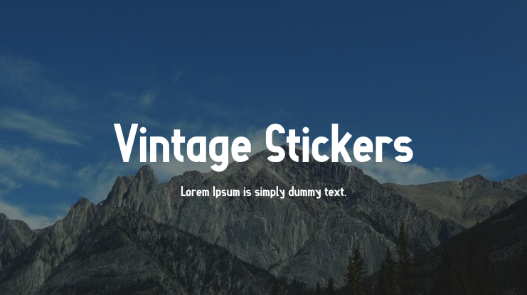 Vintage Stickers Font