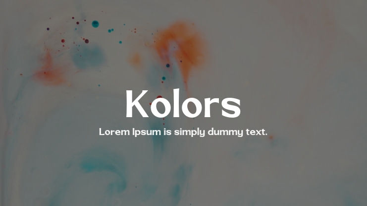 Kolors Font Family