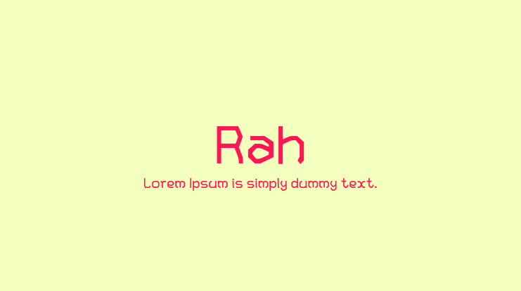 Rah Font