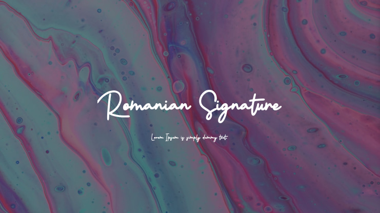 Romanian Signature Font