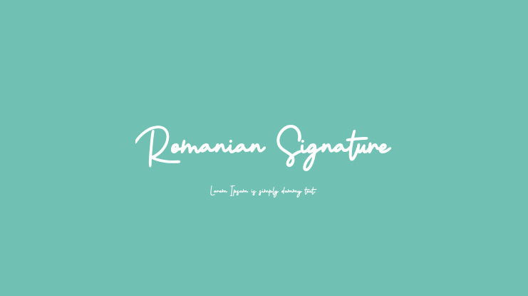Romanian Signature Font