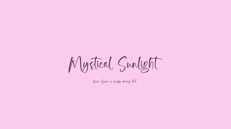Mystical Sunlight Font Family