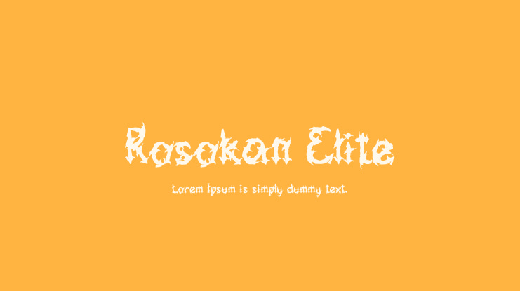 Rosokan Elite Font