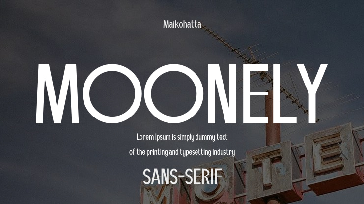 MOONELY Font