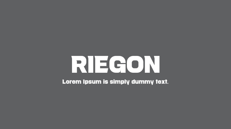 RIEGON Font