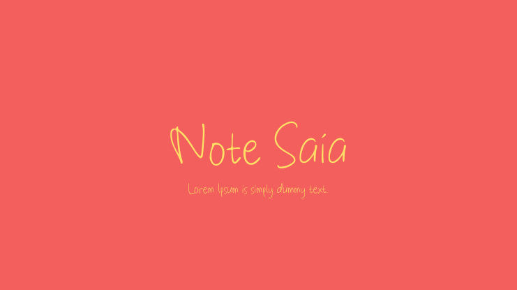 Note Saia Font Family