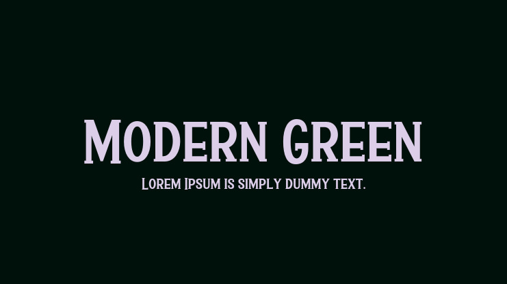 Modern Green Font