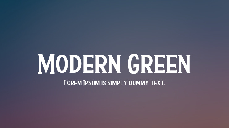 Modern Green Font