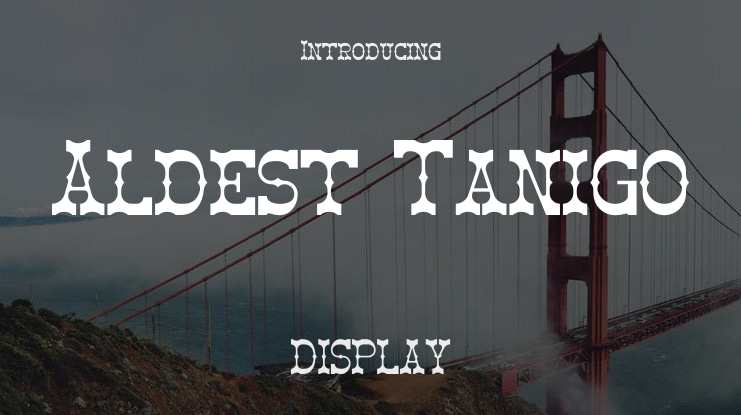 Aldest Tanigo Font