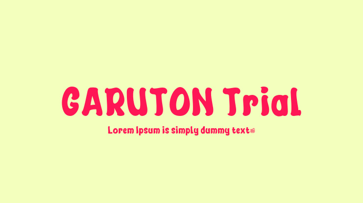 GARUTON Trial Font