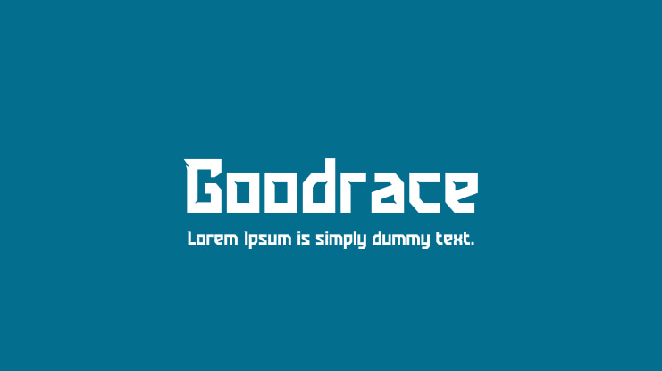 Goodrace Font Family